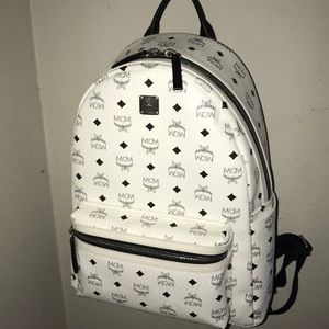 Brand new white mcm backpack